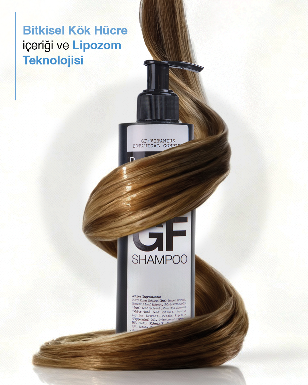 Replexion GF Shampoo 250ml x 3 – 750ml | Saç Kalınlaştırma & Anti-Hair Loss