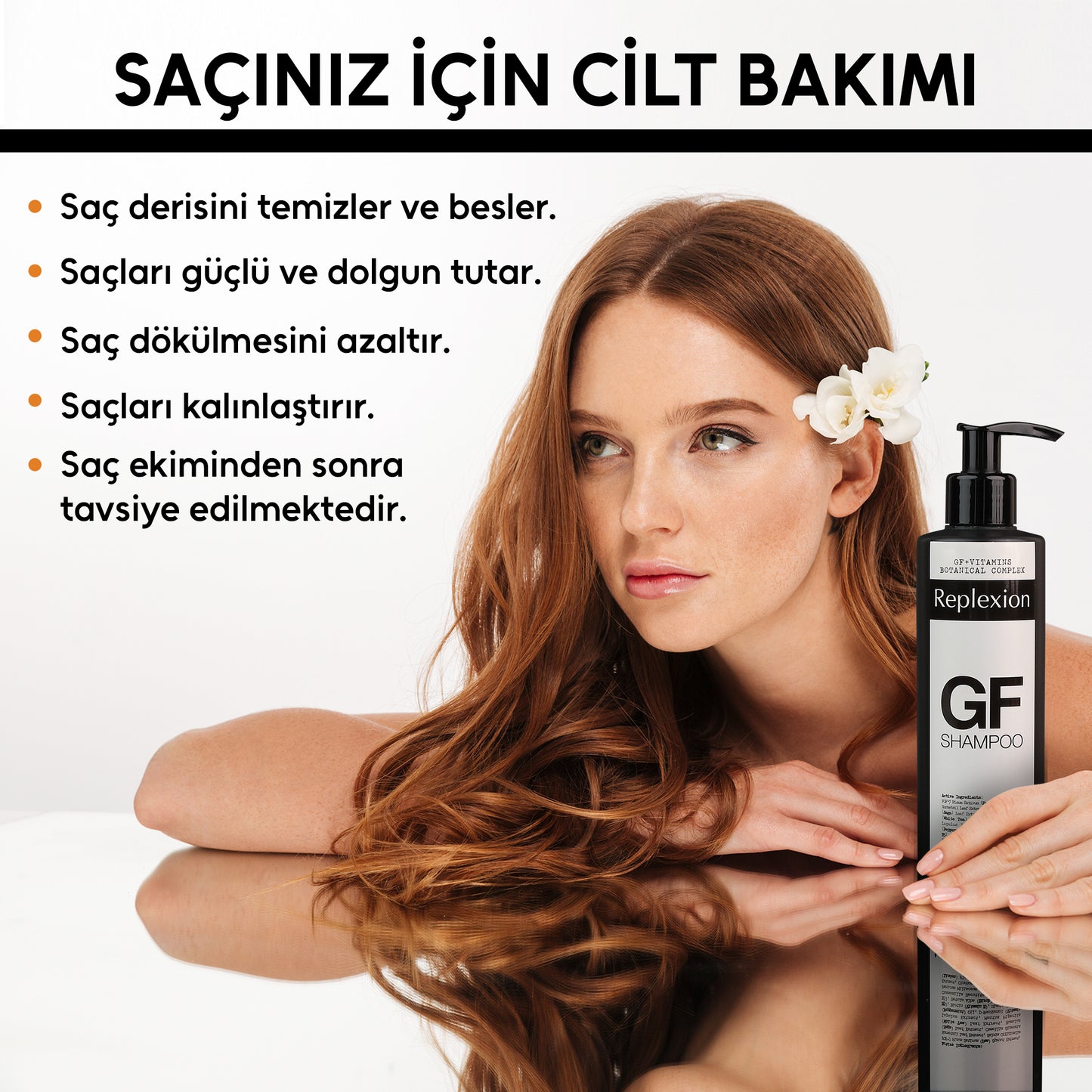 Replexion GF Shampoo 250ml – Anti-Hair Loss & Saç Kalınlaştıran Şampuan