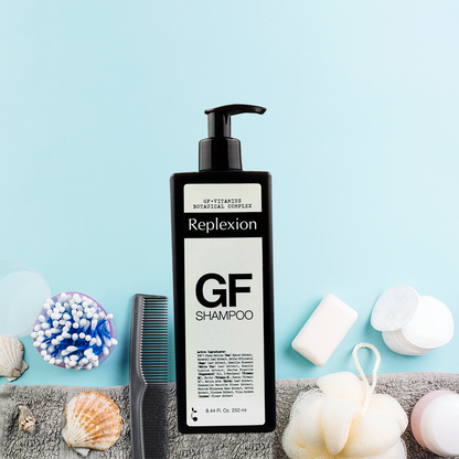 Replexion GF Shampoo 250ml. Anti-Haarausfall, Anti-Haarausfall-Shampoo, Haarverdichtungs-Shampoo, Haartransplantation