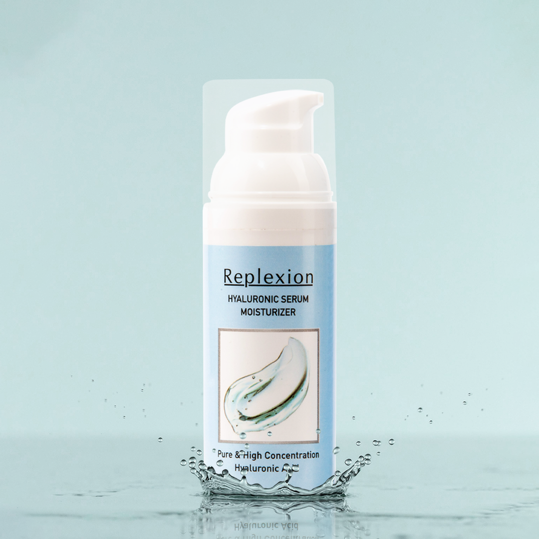 REPLEXION Hyaluron-Serum-Feuchtigkeitscreme 50 ml. Anti-Aging, Anti-Falten, Hyaluronsäure, Feuchtigkeitsserum auf Wasserbasis, Feuchte Haut, Trockene Haut, Mischhaut