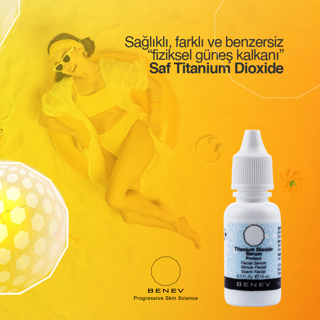 BENEV Pure Titanium Dioxide 15 ml Fiziksel Güneş Koruyucu Cilt Lekeleri, Kırşıklık, Foto Yaşlanma