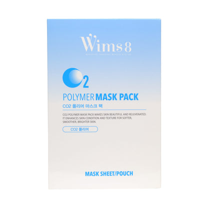 WIMS8 CO2 POLYMER MASK (5 Masks + Special Gel) Anti-Aging, Acne, Acne Reducing Mask, Skin Blemishes, Skin Firming, Black Spots, Pore Minimization.