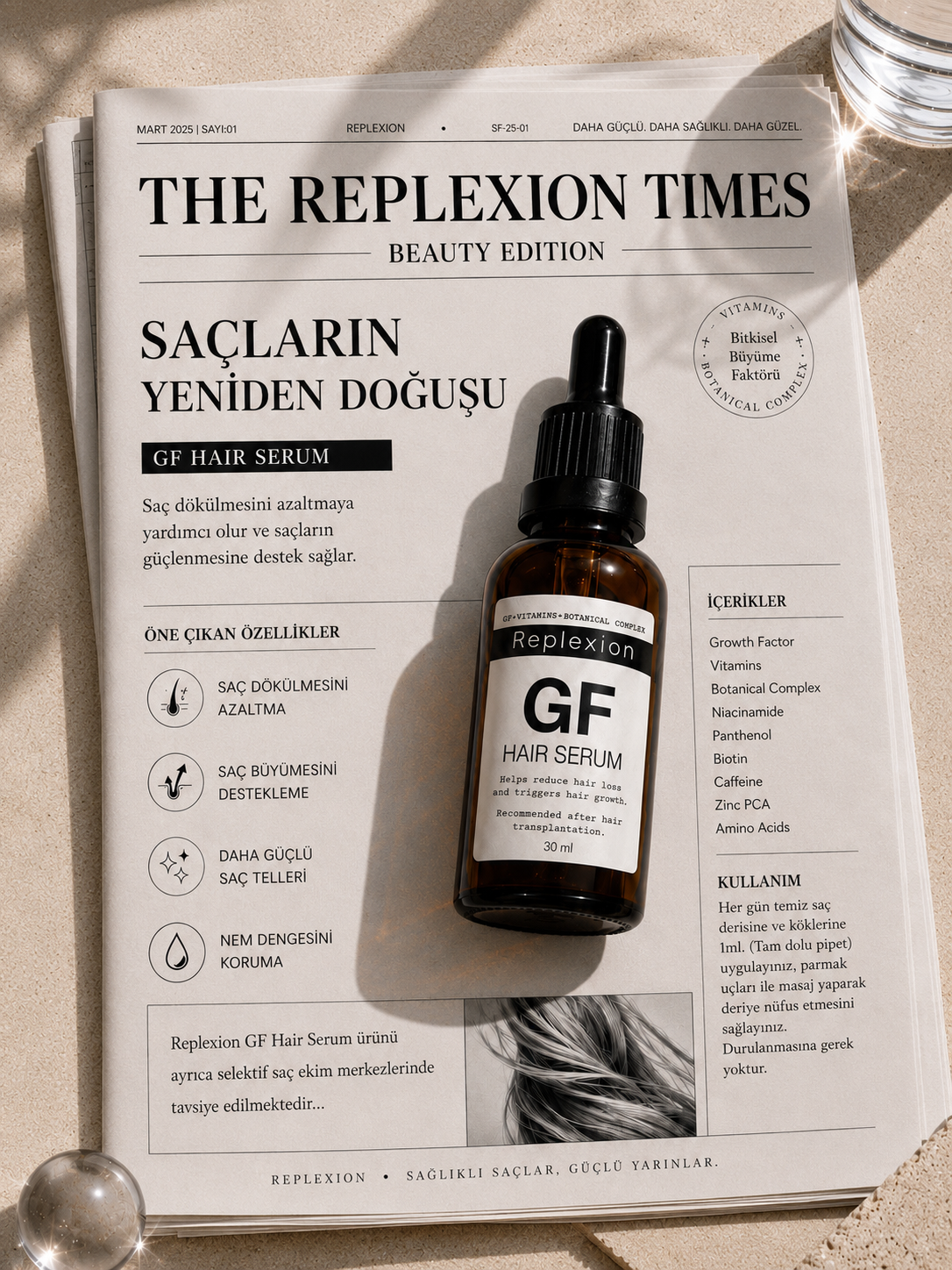 Replexion GF Hair Serum (120ml) – Advanced Anti-Hair Loss & Rapid Growth Stimulator