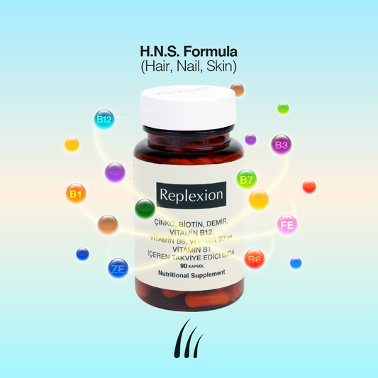 Replexion H.N.S (Hair,Nail,Skin) Formula 90 Kapsül Gıda Takviyesi. Saç Bakımı ,Cilt Bakımı, Tırnak Bakımı