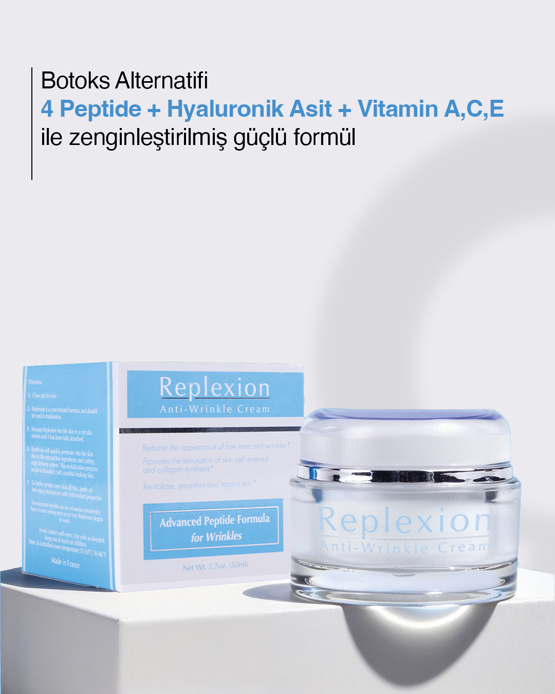 Replexion Anti-Wrinkle Cream 50ml – Kırışıklık Karşıtı & Anti-Aging Cilt Gençleştirici Krem