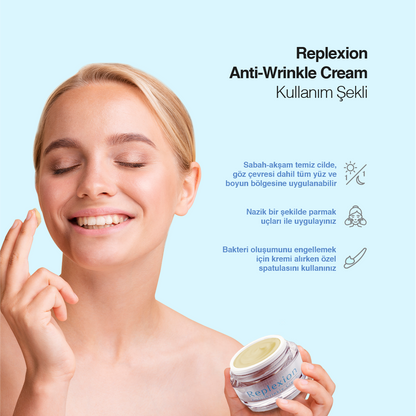 REPLEXION Anti-Falten-Creme 50ml. Anti-Falten, Anti-Aging, Anti-Falten, Hautverjüngungscreme, Peptid, Hyaluronsäure, Vitamin A, Squalan ...