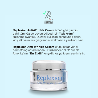 REPLEXION Anti-Falten-Creme 50ml. Anti-Falten, Anti-Aging, Anti-Falten, Hautverjüngungscreme, Peptid, Hyaluronsäure, Vitamin A, Squalan ...