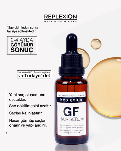 Replexion GF Hair Serum 30ml x 8 Şişe 240 ML – Anti-Hair Loss & Saç Ekimi Serum